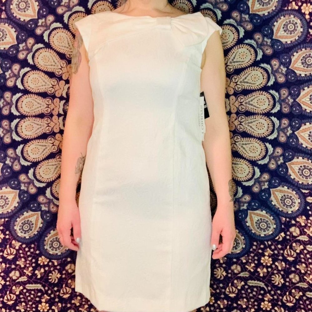 NWT Studio 1 Petite Vintage Deadstock Traditional White Lace Dress